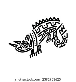 aztec animal vector character cartoon mascot symbol	