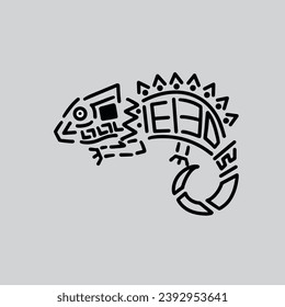 aztec animal vector character cartoon mascot symbol	