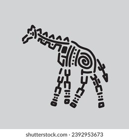 aztec animal vector character cartoon mascot symbol	