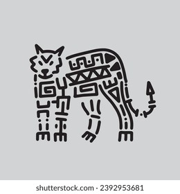 aztec animal vector character cartoon mascot symbol	
