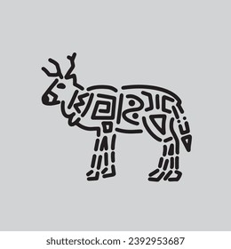 aztec animal vector character cartoon mascot symbol	