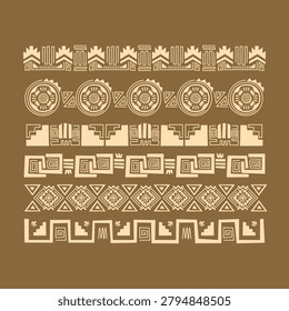 Aztec Border Decoration Object Illustration