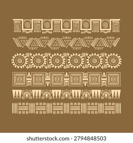 Aztec Border Ornament Object Illustration
