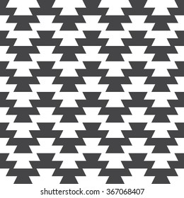 Aztec chevron pattern seamless vector background tile
