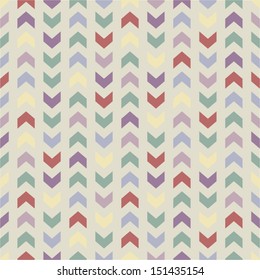 Aztec Chevron seamless vector colorful pattern, texture or background with zigzag stripes on beige background. Thanksgiving background, desktop wallpaper or website design element 