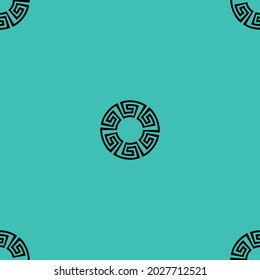 Aztec circle on turquoise background for any kind of printing