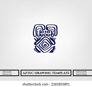 aztec decorative vector illustration. traditional ethnic ornament