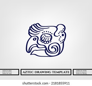 aztec decorative vector illustration. traditional ethnic ornament