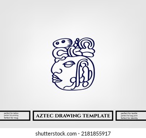 ilustración de vector decorativa azteca. ornamento étnico tradicional