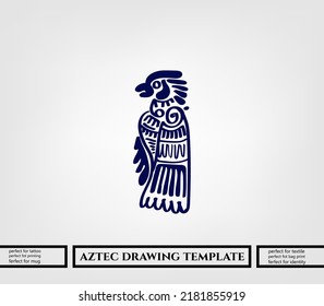 aztec decorative vector illustration. traditional ethnic ornament