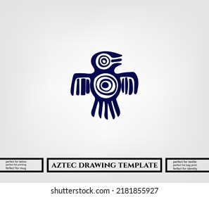 aztec decorative vector illustration. traditional ethnic ornament