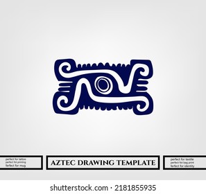 ilustración de vector decorativa azteca. ornamento étnico tradicional