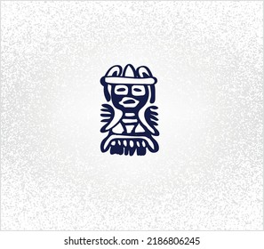 aztec decorative vector illustration. traditional ethnic ornament	