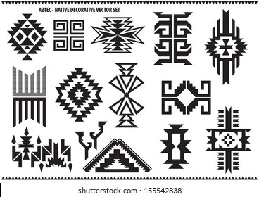 Aztec decorative vector set