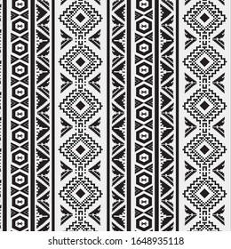 Diseño azteca en negro monocromo repitencia vectorial