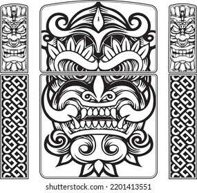 Aztec design vector illustration on white background