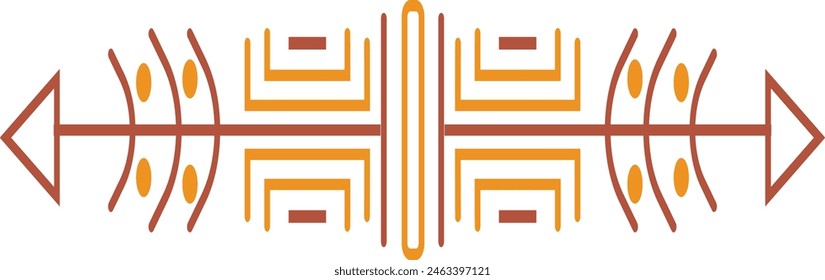 Divisores aztecas con patrón geométrico y sin costuras. Étnica tribal azteca. Aislado sobre fondo blanco.