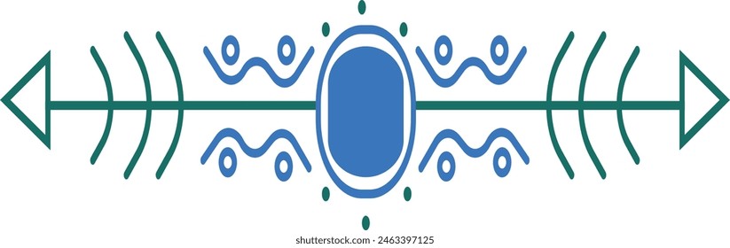 Aztec Dividers with Geometric and Seamless Pattern. Ethnic Tribal Aztec. Isolated on  White Background.