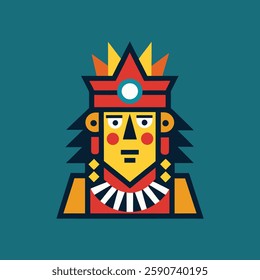 Aztec drawing cartoon vector illustration. this is an Canadian icon