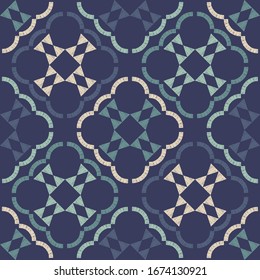 Aztec elements. Design with manual hatching. Ethnic boho ornament. Seamless pattern. Tribal motif. Vector illustration for web design or print.