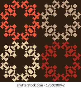 Aztec elements. Design with manual hatching. Ethnic boho ornament. Seamless background. Tribal motif. Vector illustration for web design or print.