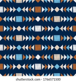 Elementos aztecos. Diseño con eclosión manual.  Geometría. Patrón sin foco. Textil. Ornamento étnico de boho. Ilustración vectorial para diseño web o impresión.