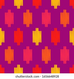 Aztec elements. Embroidery. Ethnic boho ornament. Hatch. Seamless pattern. Tribal motif. Vector illustration for web design or print.