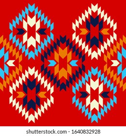 Aztec elements. Ethnic boho ornament. Seamless pattern. Tribal motif. Vector illustration for web design or print.