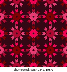 Aztec elements. Ethnic boho ornament. Seamless pattern. Tribal motif. Vector illustration for web design or print.