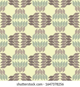 Aztec elements. Ethnic boho ornament. Seamless pattern. Tribal motif. Vector illustration for web design or print.