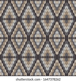 Aztec elements. Ethnic boho ornament. Seamless pattern. Tribal motif. Vector illustration for web design or print.