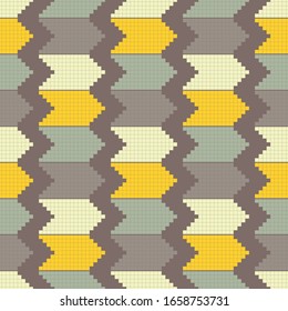 Aztec elements.  Ethnic boho ornament. Seamless pattern. Tribal motif. Vector illustration for web design or print.