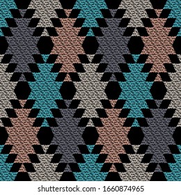 Aztec elements. Ethnic boho ornament. Seamless pattern. Tribal motif. Vector illustration for web design or print.