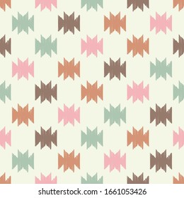 Aztec elements. Ethnic boho ornament. Seamless pattern. Tribal motif. Vector illustration for web design or print.