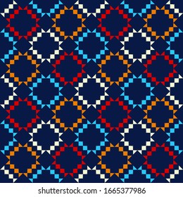 Aztec elements. Ethnic boho ornament. Seamless pattern. Tribal motif. Vector illustration for web design or print.
