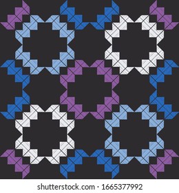 Aztec elements. Ethnic boho ornament. Seamless pattern. Tribal motif. Vector illustration for web design or print.