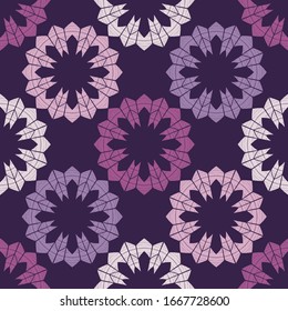 Aztec elements. Ethnic boho ornament. Seamless pattern. Polka dots. Vector illustration for web design or print.