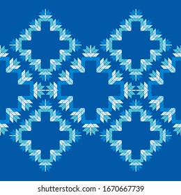 Aztec elements. Ethnic boho ornament. Seamless pattern. Tribal motif. Vector illustration for web design or print.