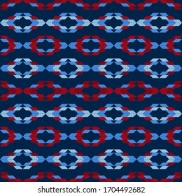Aztec elements. Ethnic boho ornament. Seamless pattern. Tribal motif. Vector illustration for web design or print.