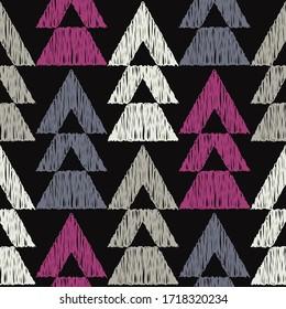 Aztec elements. Patterned texture. Ethnic boho ornament. Seamless background. Tribal motif. Vector illustration for web design or print.