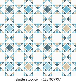 Aztec elements. Seamless pattern. Design with manual hatching. Textile. Ethnic boho ornament. Vector illustration for web design or print.