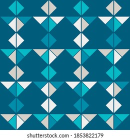 Aztec elements from triangles. Seamless pattern. Textile. Ethnic boho ornament. Vector illustration for web design or print.