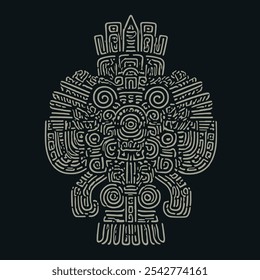 Aztec Empire Vector Illustration Ancient 