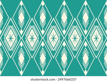 Aztec ethnic African seamless pattern. Native fabric carpet mandala ornament boho American chevron textile decoration. Geometric embroidery vector illustrations background. Aztec style patterns design