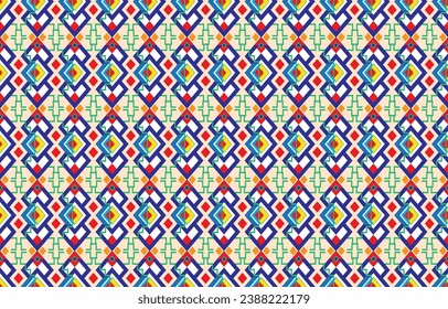 Aztec ethnic background design vector with a seamless pattern. Traditional motifs are illustrated. Element of a seamless pattern template