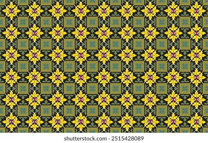 Aztec ethnic background design vector with a seamless pattern. Traditional motifs are illustrated. Element of a seamless pattern template