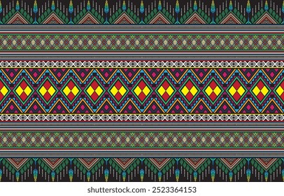 Aztec ethnic background design vector with a seamless pattern. Traditional motifs are illustrated. Element of a seamless pattern template