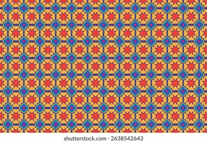 Aztec ethnic background design vector with a seamless pattern. Traditional motifs are illustrated. Element of a seamless pattern template