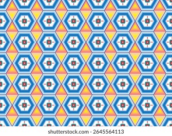 Aztec ethnic background design vector with a seamless pattern. Traditional motifs are illustrated. Element of a seamless pattern template