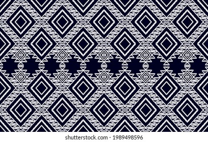 Diseño de patrones geométricos sin costura azteca. Alfombra de tela de Ikat mandala adorno nado boho nativa chevron decoración textil. Patrones étnicos bordan ilustración portadora de estilo afroamericano indio